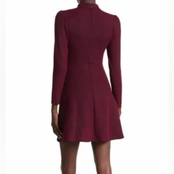 Velvet Torch Mock Neck Long Sleeve Skater burgundy size L & XL. - Picture 2 of 4